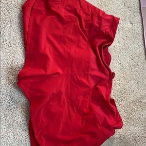 red lulu lemon shorts